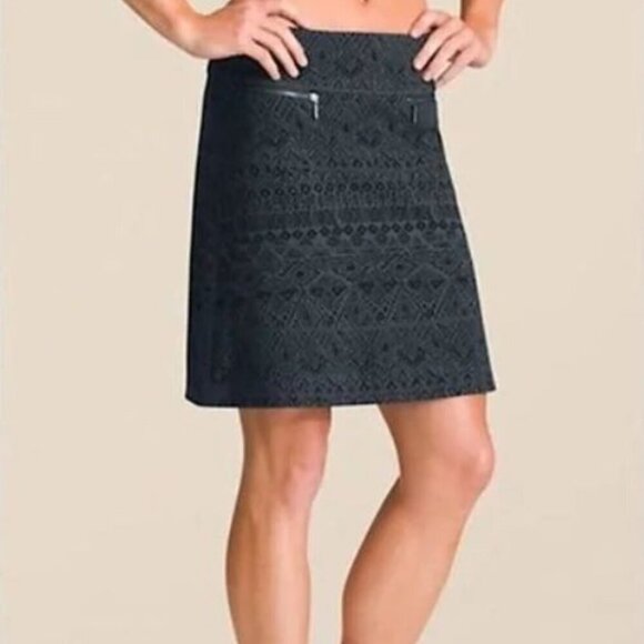 Athleta Cassava‎ Strata Aztec Southwest Skirt Zipper Pockets Size Small - Picture 2 of 7